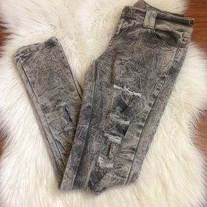 🌺 Nissi Jeans Ripped JEANS SIZE 7 Juniors Gray
